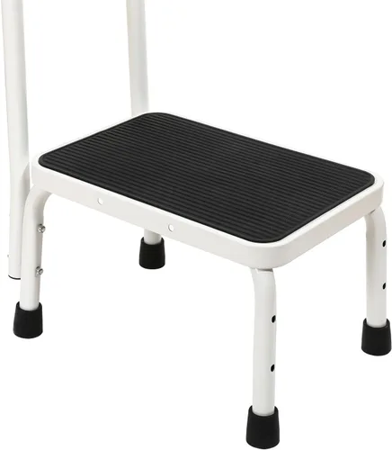 Vista 7 de Sattiyrch Taburete escalonado con asa para mayor edad, taburete resistente y ligero con plataforma antideslizante, fácil de montar, soporta