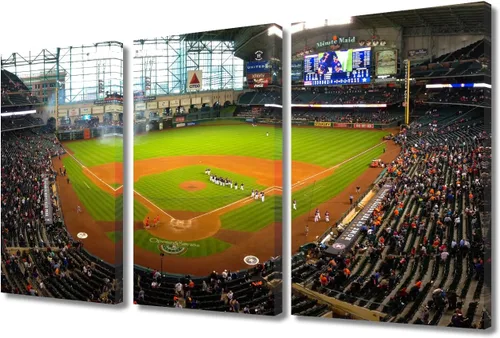 Vista 103 de TUMOVO Arte de pared en lienzo para estadio deportivo, arte de pared de campo Wrigley en Chicago, pinturas de Chicago, impresiones sobre lienzo