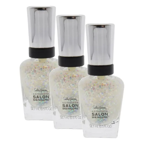 Vista 23 de Sally Hansen Esmalte de uñas de manicura de salón completo Color de uñas multibeneficio Fórmula fortalecedora de queratina 012 blancos perlados
