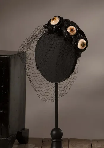 Vista 3 de Bethany Lowe Diadema de rosa con ojo, Negro, Estándar
