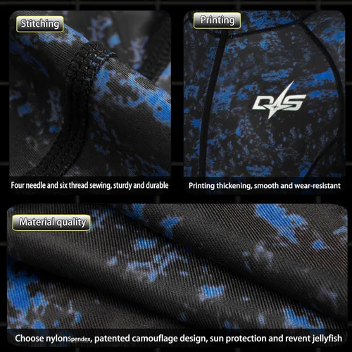 Vista 4 de Traje de baño de cuerpo completo para hombres y mujeres, traje de baño de manga larga con protección UV, surf, natación, buceo, esnórquel, trajes