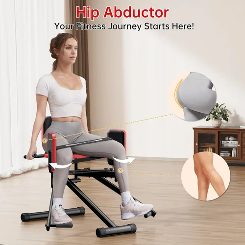 Vista 2 de Máquina abductora de cadera para gimnasio en casa Equipo de ejercicio de glúteos y muslos, escultura exterior del muslo, máquina de glúteos