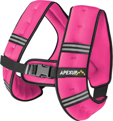 Vista 42 de APEXUP - Chaleco con peso de 5, 10, 15, 20, 25 y 30 libras para hombre y mujer, con rayas reflectantes, equipo para entrenamiento de fuerza y correr