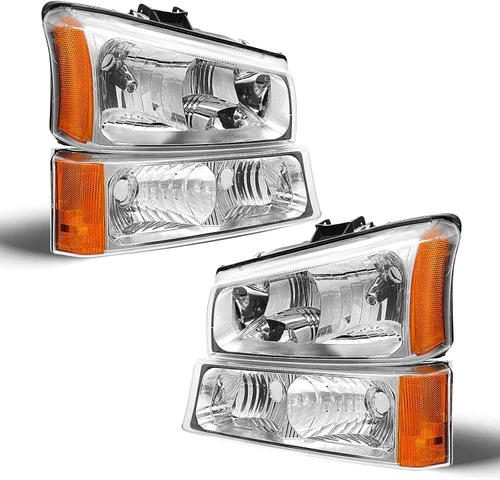 Vista 19 de [Usado] AS Conjunto de faros delanteros de reemplazo para 1994 1995 1996 1997 1998 Chevy Silverado/Tahoe/Suburban/C10 con carcasa negra, reflector