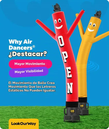 Vista 4 de LookOurWay Air Dancers Wacky Waving - Accesorio inflable de tubo para Rojo