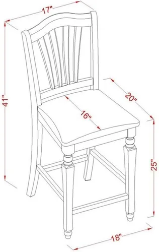 Vista 6 de East West Furniture JACH3-BLK-C - Juego de mesa de comedor de 3 piezas de altura de mostrador contiene una mesa redonda de madera con pedestal y 2