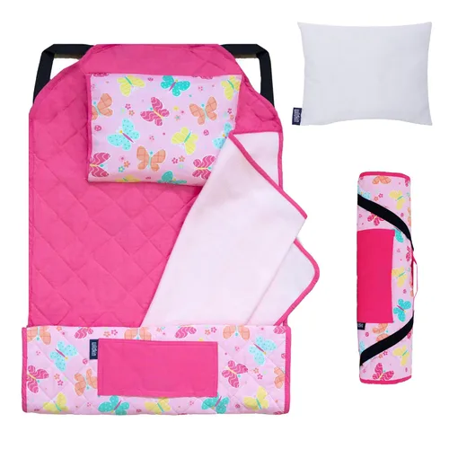 Vista 26 de Wildkin - Tapete para tomar la siesta, moderno y todo en uno, con almohada para infantes (niñas o niños), tamaño perfecto para la guardería