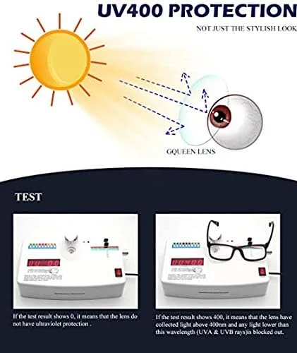 Vista 5 de GQUEEN Fashion Fake Glasses Non Prescription Glasses Clear Lens Glasses Nerd Plain Frames Women Men, 201579