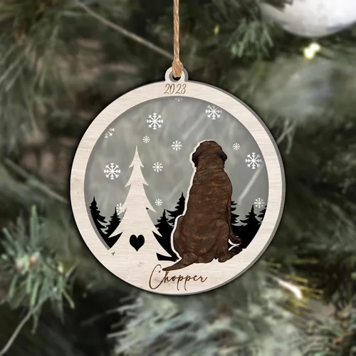 Vista 126 de Nazenti Adorno de Navidad conmemorativo personalizado, regalo personalizado de recuerdo de perro, condolencias por pérdida de mascotas, sabueso
