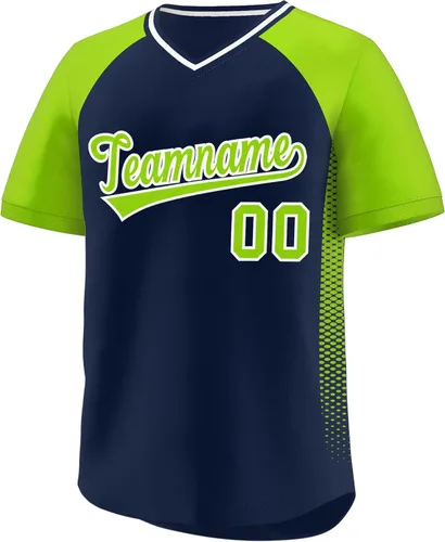 Vista 27 de Camiseta de béisbol personalizada con cuello en V para hombres, mujeres y jóvenes, camisetas de béisbol personalizadas con costuras o estampadas