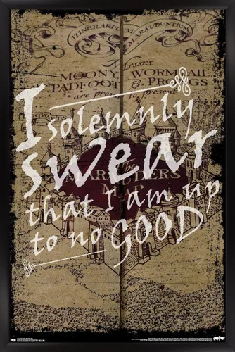 Vista 7 de Trends International Harry Potter - The Marauder's Map - I Solemnly Swear Wall Poster, 14.725" x 22.375", Premium Unframed Version Versión premium