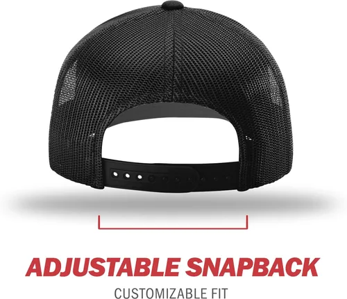 Vista 4 de Richardson - Gorra de béisbol ajustable unisex 112, Snapback estilo camionero
