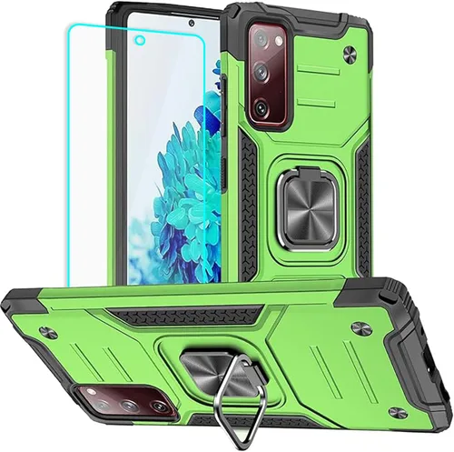 Vista 10 de HNHYGETE Funda para Galaxy S20 FE 5G con protector de pantalla: grado militar 360 giratorio Kickstand a prueba de golpes - Samsung Galaxy S20 FE 5G