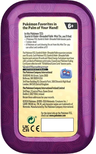 Vista 3 de Pokemon TCG - Mini lata de fábula envuelta escarlata y violeta (SV6.5), surtido