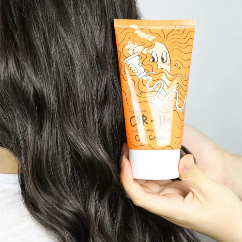 Vista 8 de Elizavecca CER-100 Crema para el cabello con revestimiento de colágeno A+ Muscle Curl 120 ml
