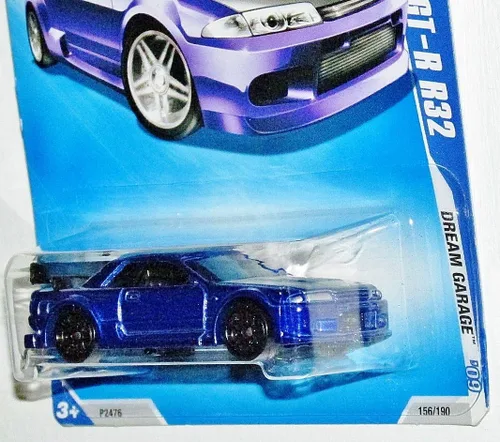Vista 2 de Hot Wheels 2009-156 Dream Garage BLUE 2001 Nissan Skyline GT-R R32 Escala 1:64