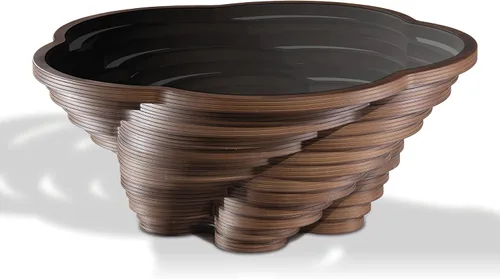 Vista 5 de by Papella Design, Mesas de centro de nogal natural Veener para sala de estar, mesa rústica, mesa de centro para sala, mesa central, mesa de Queen