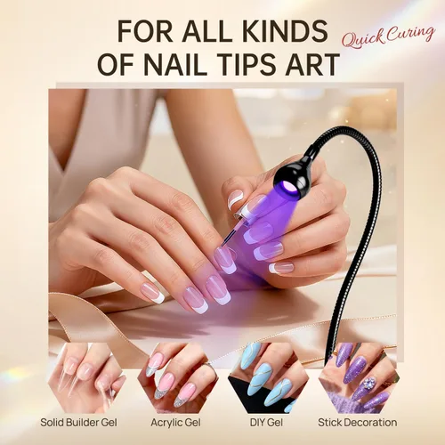 Vista 5 de AORAEM - Lámpara de uñas UV, luz LED de manicura, lámpara de curado de Negro