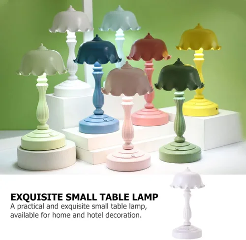 Vista 9 de Toddmomy Mini lámpara de escritorio LED de carga USB compacta luz de lectura de cabecera cálida lámpara de mesa decorativa para dormitorio