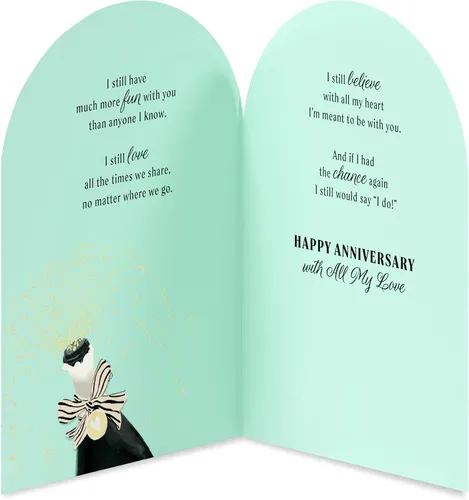 Vista 2 de Tarjeta de aniversario festiva de American Greetings para esposa o esposo (Meant To Be)