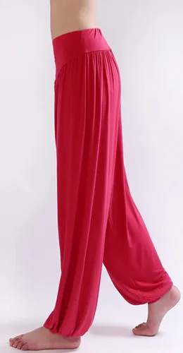 Vista 6 de Pantalones de algodón modal para mujer de AvaCostume, pantalones suaves para practicar yoga o deportes.
