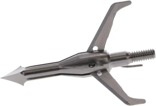 Vista 3 de New Archery Products Spitfire 3 Titanio 100 Grano Despliegue Frontal Arco Bowhunting Mecánico Broadhead - Paquete de 3