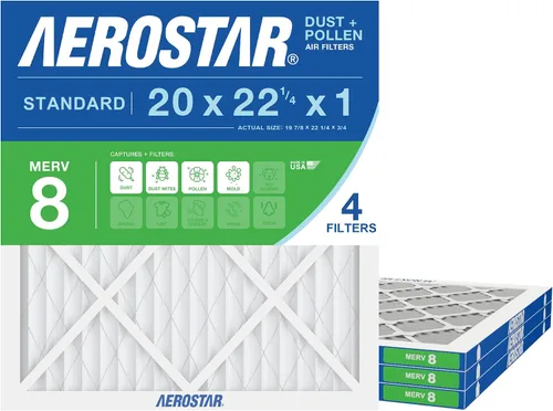 Vista 12 de Aerostar Multi - Filtro de aire de 1 pulgada para aire acondicionado y horno, Blanco Filtro de CA y HVAC, tamaño real (19 7/8 x 22 1/4 x 3/4), MPR
