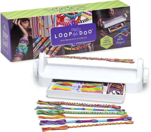 Vista 8 de Colorspin - Kit eléctrico para hacer pulseras de la amistad, haz pulseras en minutos para cumpleaños y regalos de amistad, haz 15 pulseras, diseño