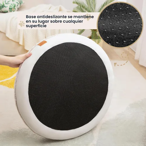 Vista 6 de Cama Redonda en Forma de Dona para Perros – Camas Ortopédicas de Lujo para Perros con Espuma Viscoelástica – Cama de Mascotas con Bulto Calmante