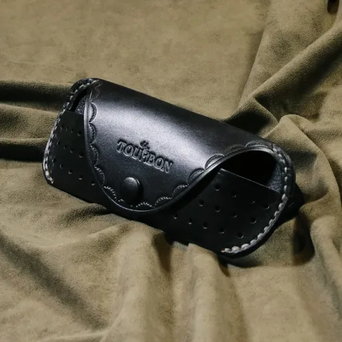 Vista 7 de Tourbon Portable Leather Eyeglasses Case For 6 inch Glasses Eyewear Sunglasses Holder WBelt Loop