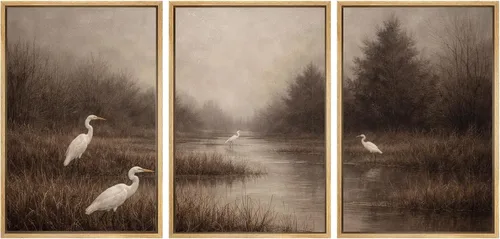 Vista 48 de SIGNWIN Lienzo enmarcado para pared, juego de arte tranquilo con reflejo de lago, acuarela, montaña y agua, ilustraciones modernas, arte abstracto
