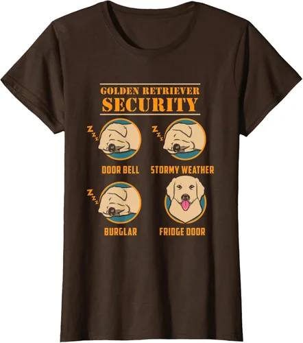Vista 22 de Camisa Golden Retriever de seguridad Golden Retriever para perro divertido, Negro, S
