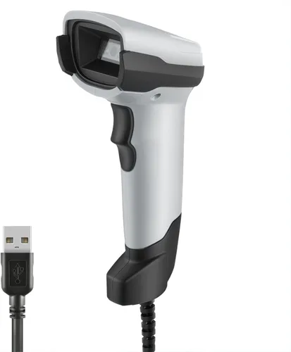 Vista 7 de Escáner de código de barras inalámbrico, JRHC 1D CCD lector de código de barras con transmisión de soporte, conexión inalámbrica y USB de 2.4 GHz