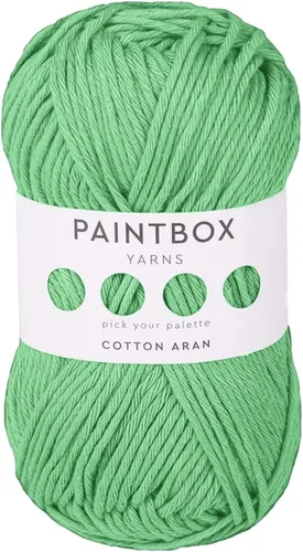 Vista 31 de Paintbox Yarns 100% algodón Aran, 50 g (1.76 oz), 85 m (93 yardas) - Lana blanca en cartón para crochet, tejer - Suave, ligera para suéter, ropa