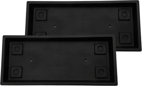 Vista 27 de The HC Companies Bandeja Rectangular Veneciana para Plantas - Platillo de 17.5" para Maceta de 18", Bandeja de Goteo de Plástico para Drenaje - Uso