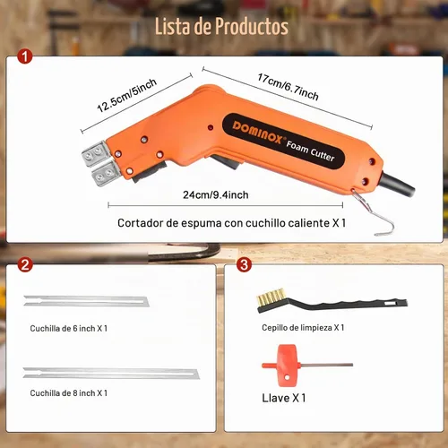 Vista 7 de Cortador de Espuma de Cuchillo Caliente, Kit de Herramientas de Corte de Espuma, Estuche Resistente Cortador de Espuma de Poliestireno para Cortar