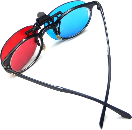 Vista 16 de Othmro 10 gafas duraderas estilo 3D 3D, gafas de visión 3D, gafas de juego de películas 3D, gafas 3D rojo-rojas, marco de cartón, lente de resina 10