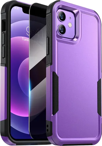 Vista 70 de Diaclara Funda diseñada para iPhone 12/iPhone 12 Pro, [con protector de pantalla de privacidad] [antiespía]