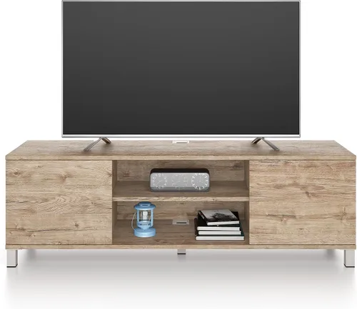 Vista 8 de Mobili Fiver, Rachele TV Stand, Ashwood Black, Made in Italy