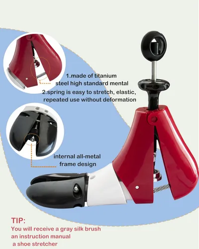 Vista 4 de City Horision Estirador de zapatos para hombres y mujeres, para botas vaqueras, árboles de zapatos ajustables para tenis con cepillo limpiador
