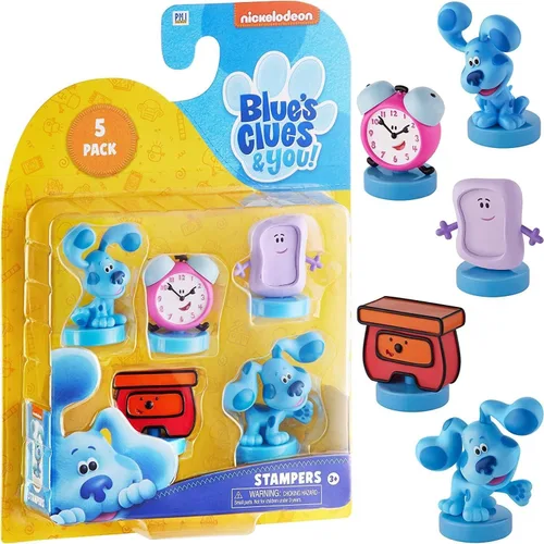 Vista 3 de P.M.I. Sellos de Blue's Clues para Niños 5 Sellos de Juguetes de Blue's Clues en 1 Paquete Colecciona Todos los 12 Juguetes de Blue's Clues