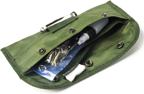 Vista 2 de GUGULUZA Kits de limpieza de pistola de rifle para 0.22 cal/0.219 in y .30cal/0.300 in, cepillo de metal limpiador portátil de rifle con bolsa