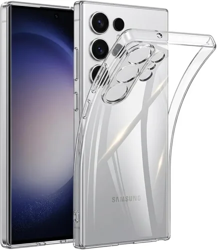 Vista 31 de Funda transparente para Samsung S23 5G, funda protectora de silicona transparente a prueba de golpes, funda protectora de TPU transparente