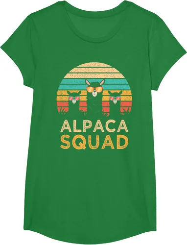 Vista 49 de Divertidas gafas de sol de escuadrón de alpaca Cool Alpacas Vintage Gift T-Shirt, Negro, S