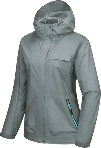 Vista 7 de Little Donkey Andy Chaqueta impermeable para mujer, ligera, con capucha, protección solar, rompevientos para golf al aire libre