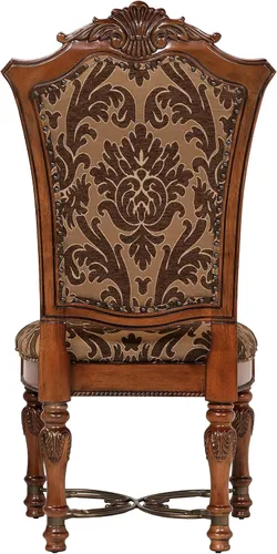 Vista 7 de Furniture of America Eleanora - Silla auxiliar de comedor de madera en color cereza marrón (juego de 2)