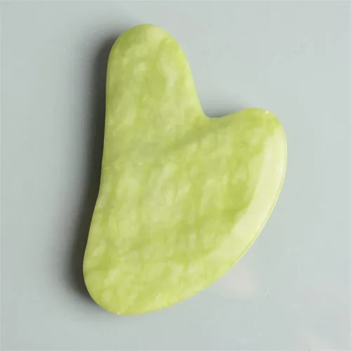 Vista 2 de Rascador de piedra de jade natural, herramientas de masaje Gua Sha, para el cuerpo, meridiano, raspado facial, adelgazante, desintoxicación