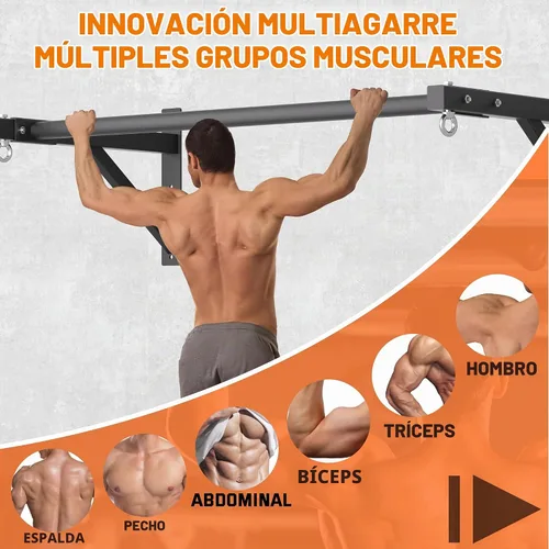 Vista 7 de Wall Mounted Pull Up Bar, 650LB Heavy Duty Multi Grip