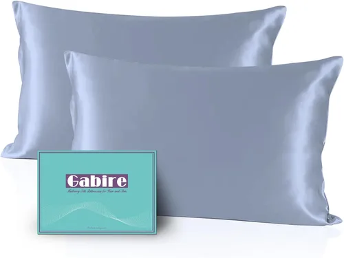 Vista 13 de Gabire Funda de almohada de seda de morera para cabello y piel, evita el acné, fundas de almohada de seda real de ambos lados, funda de almohada