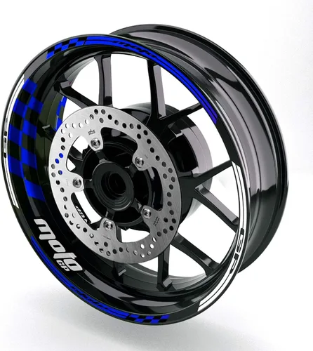 Vista 12 de MC MOTOPARTS Adhesivos para llanta de rueda 17 pulgadas Cinta adhesiva AA01 Compatible con GSX1300R GSXR1000 GSXR600 (Azul Aqua)